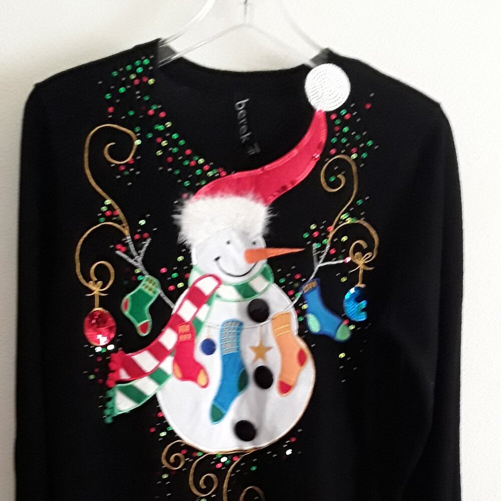 Berek Black Top Rare Detailed Wearable Art, Large